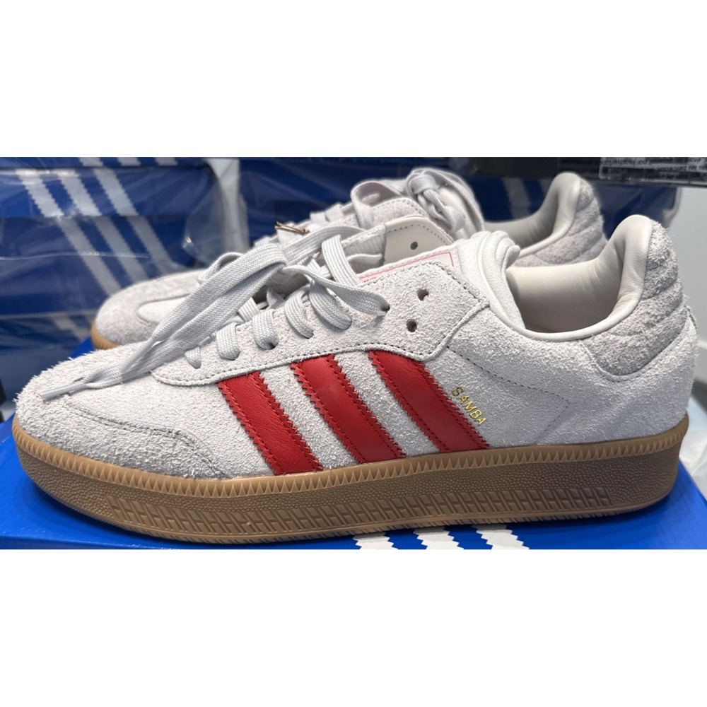 Adidas SAMBA XLG Shoes Men's 13 / Women's 14 White with Red Stripes - New in Box - Picture 9 of 16